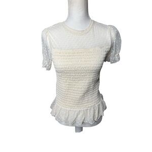 Liberty Love Short Sleeve Shirts Size Medium Womens Y2k Casual Lace M coquette